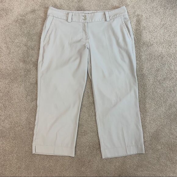 NIKE Golf beige capris Sz 12 - Picture 12 of 12
